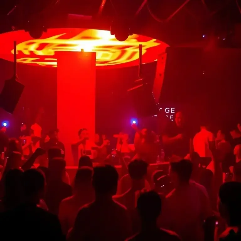 Club Momento Marbella — techo interactivo circular